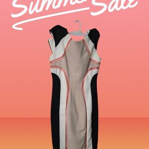 Elegant Black and Cream Dress